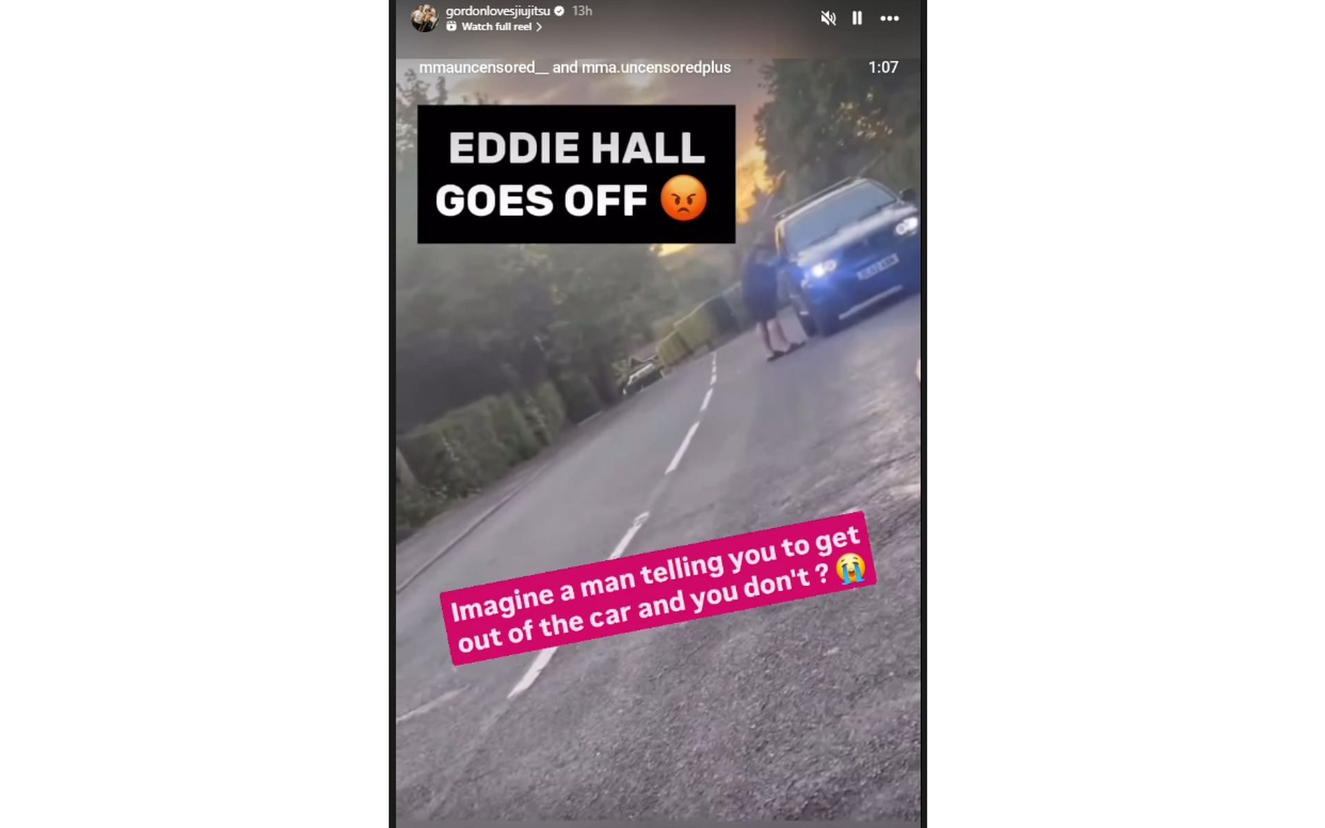 Screenshot of Ryan's reaction to Eddie Hall's viral footage